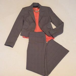 Brown lined pantsuit
